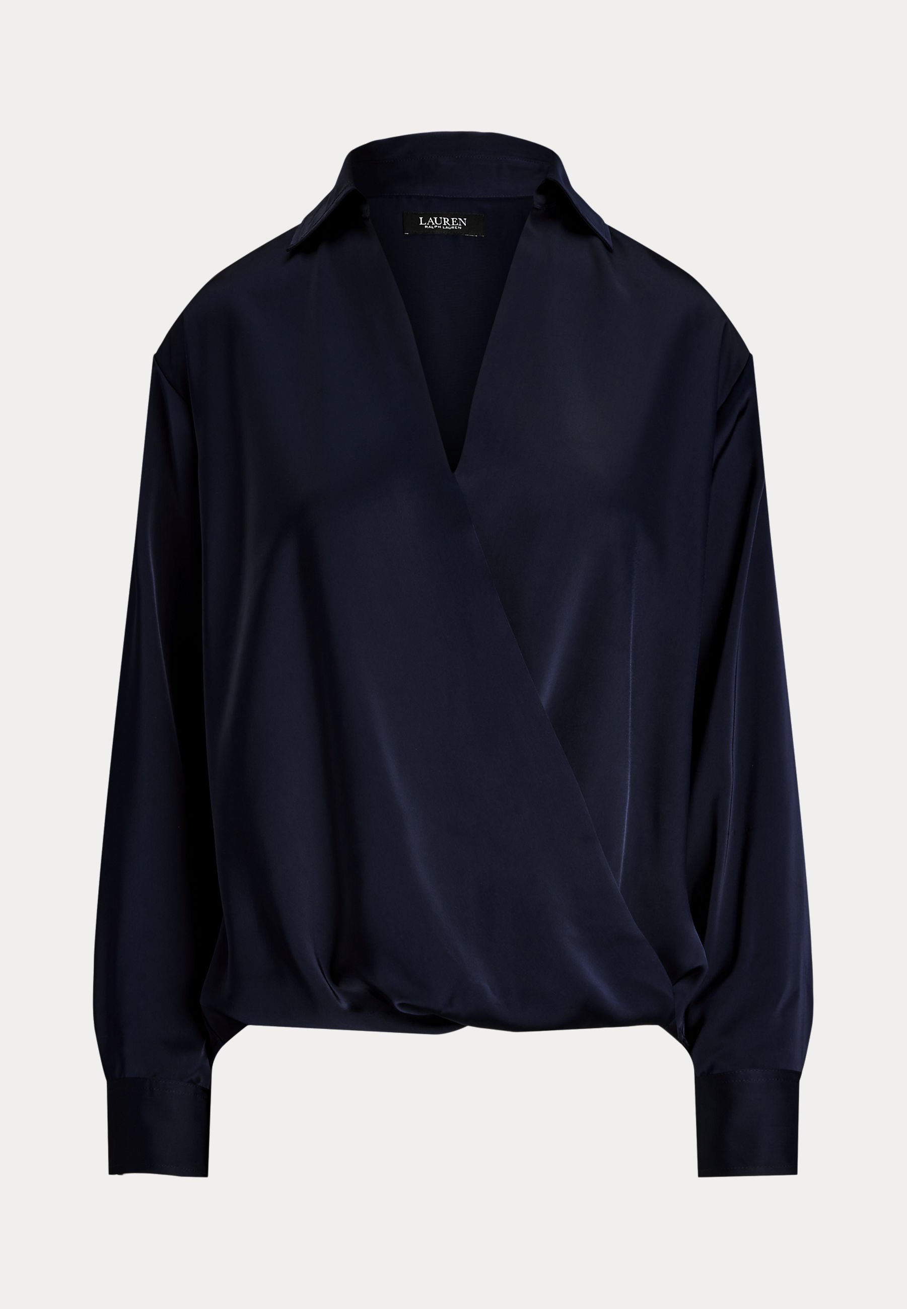 navy satin blouse uk