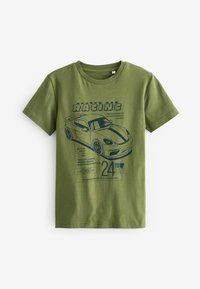 Next SHORT SLEEVE GRAPHIC 3 PACK STANDARD - Apdrukāts T-krekls - navy blue khaki green car