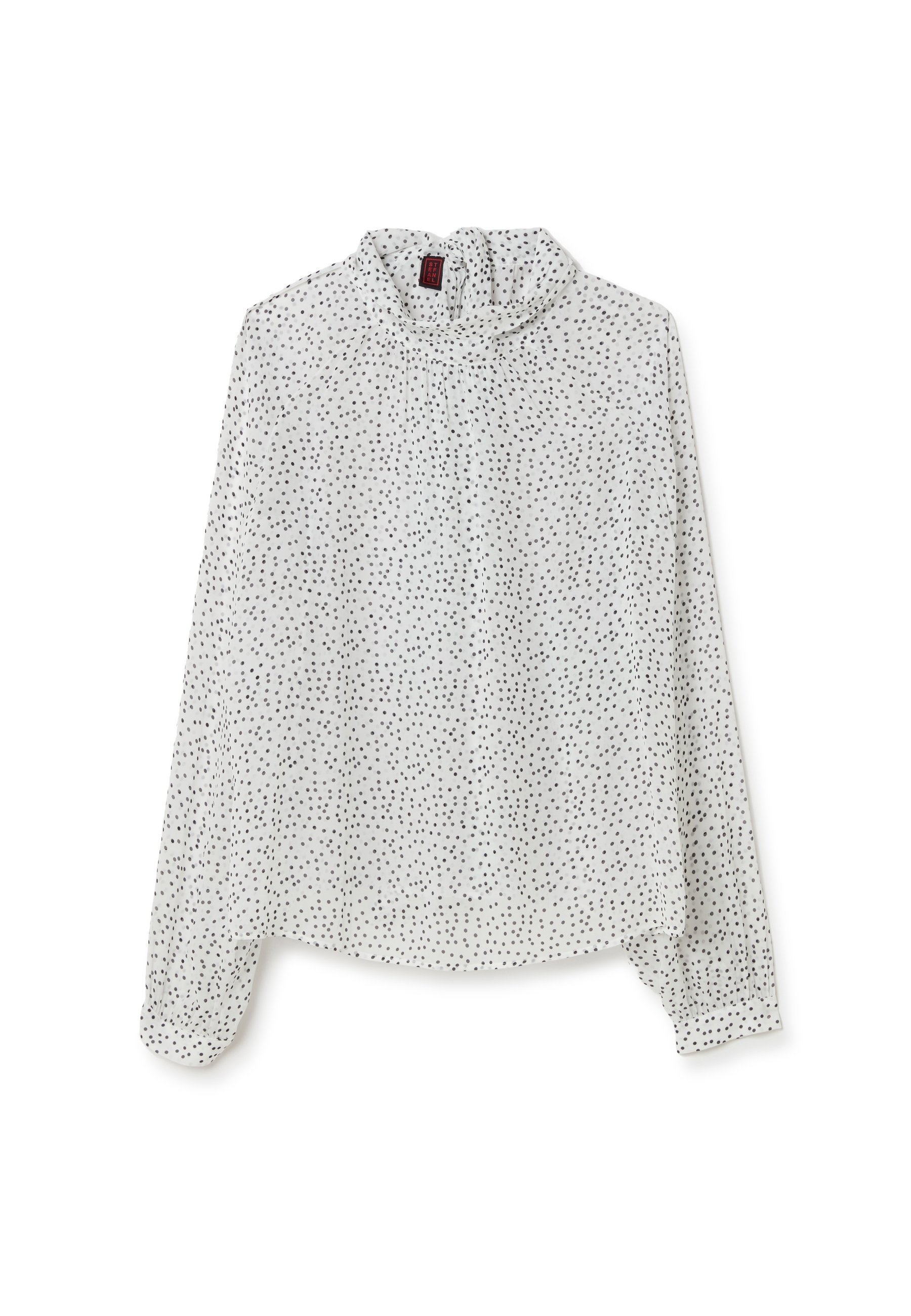 Stefanel POLKA DOT - Blouse - white black/blanc - ZALANDO.FR
