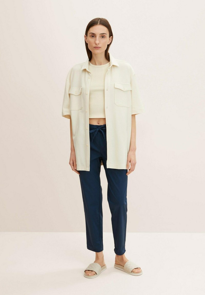 Damen Chinos | TOM TAILOR LOOSE FIT Stoffhose midnight sail/dark-blue denim - FD90113 Damen Chinos | TOM TAILOR LOOSE FIT Stoffhose midnight sail/dark-blue denim - FD90113
