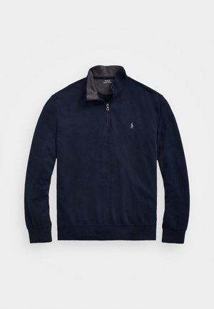 LUXURY JERSEY QUARTER ZIP PULLOVER - Sweatshirt - aviator navy