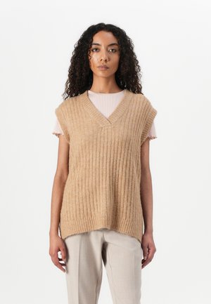ICHI KAMARA - Waistcoat - light brown