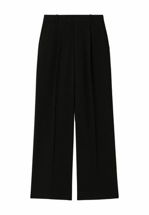 Reiss EDEN HALF ELASTICATED WIDE LEG  - Kalhoty - black