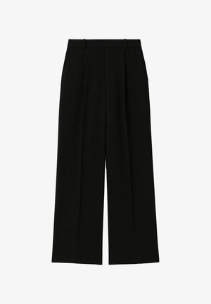Reiss EDEN HALF ELASTICATED WIDE LEG - Bukser - black