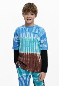 Desigual TIE-DYE LAYERED EFFECT  - Top dugih rukava - black