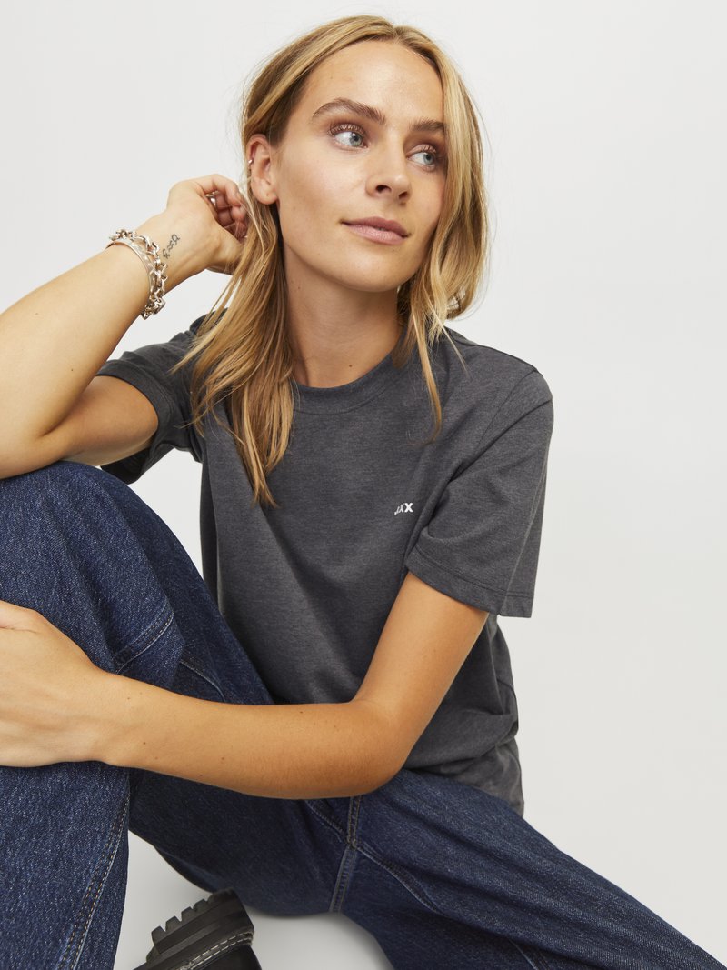 JACK & JONES Jxanna Ss Regular Every Tee Noos Femme T-shirt, Puffins Bill, XS