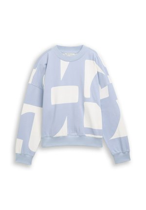 TOM TAILOR DENIM, LOOSE FIT SWEATSHIRT MIT MUSTER - Sweater - foggy blue big scale print