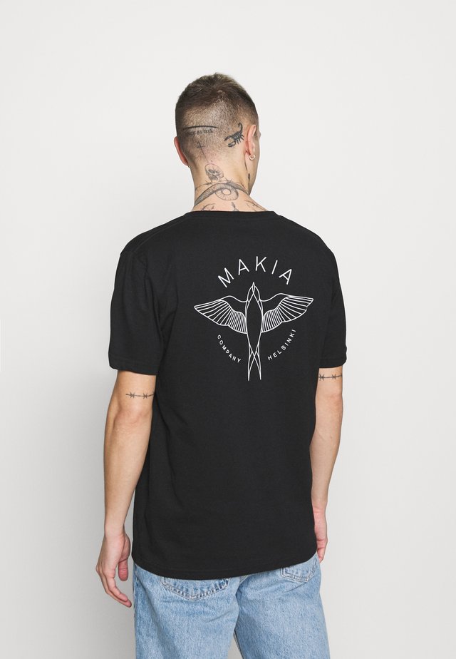 SWALLOW - Print T-shirt - black