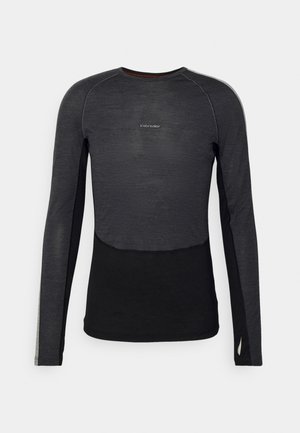 MERINO LIGHT WEIGHT ZONEKNIT� - Pitkähihainen paita - jet heather/black/metro heather