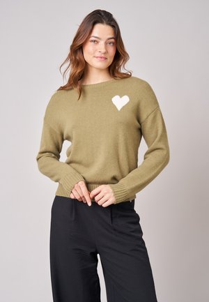 DEELUXE, ADONIS - Pullover - helles kaki
