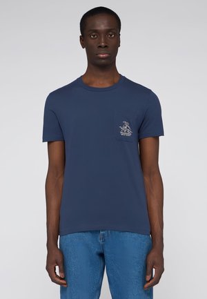 REGULAR FIT CON RICAMO GENTLE SOCIETY - Camiseta estampada - blue genoa