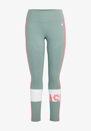 COLOR BLOCK CROPPED - Collant - slate grey/peach petal
