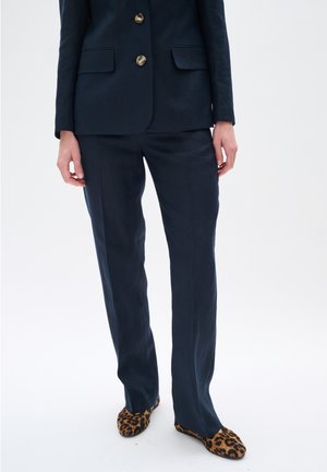 IDONY LINEN PREMIUM - Stoffhose - marine blue