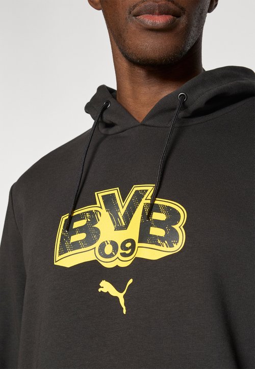 PUMA BORUSSIA DORTMUND FTBLCULTURE HOODIE - Club wear - black/faster yellow — photo 6