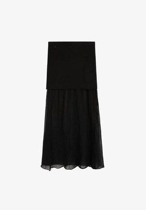 Scalpers, SCALPERS SCBLACK KNIT SKIRT - Falda acampanada - black