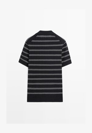 Massimo Dutti, Poloshirt - mottled dark blue