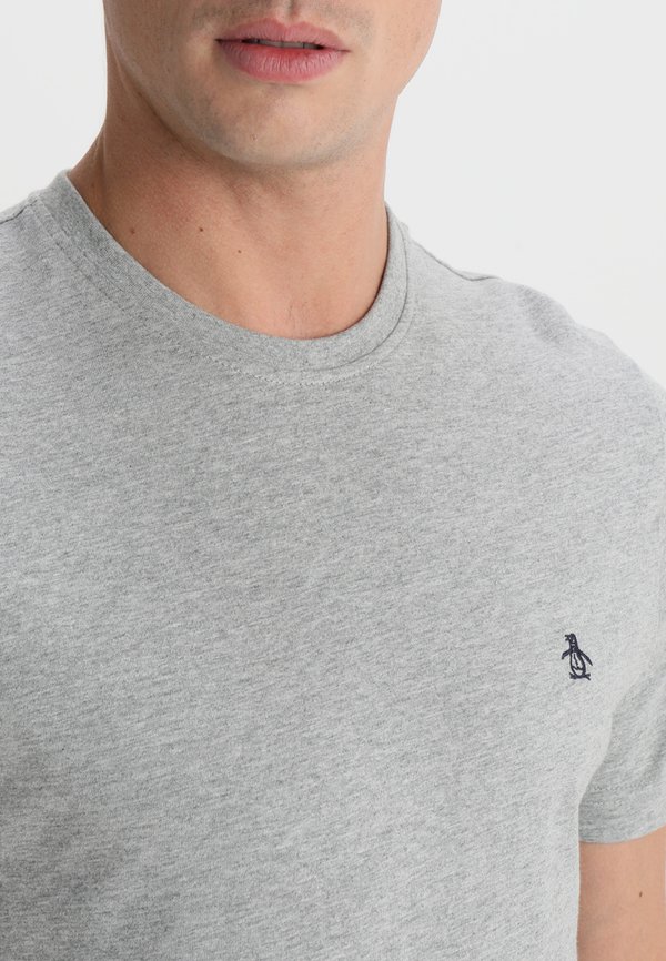 EMBROIDRED LOGO TEE - Basic T-shirt - rain heather4