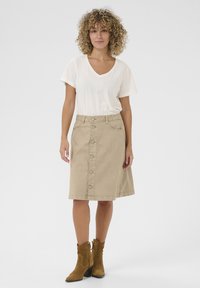 Cream ALMA  - Trapecinis sijonas - feather gray