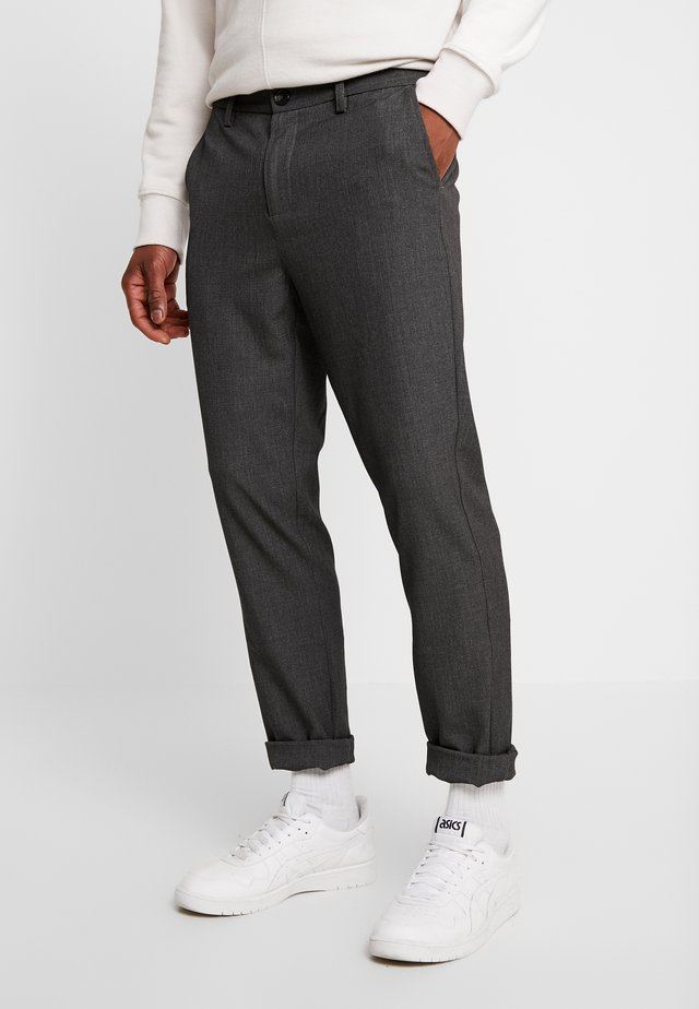 JANZIK - Kangashousut - dark grey / melange
