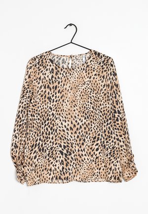 Mango, Blouse - light brown black