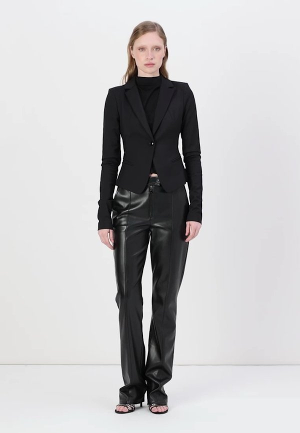 PANT - Leather trousers - nero3