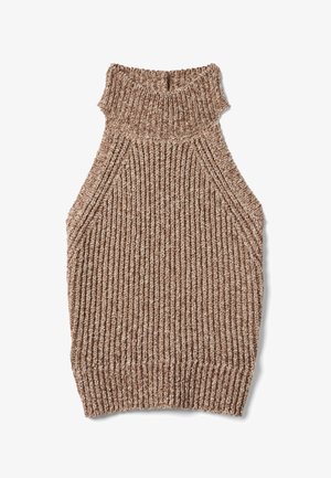 Stefanel, HIGH NECK TOP. - Top - white brown