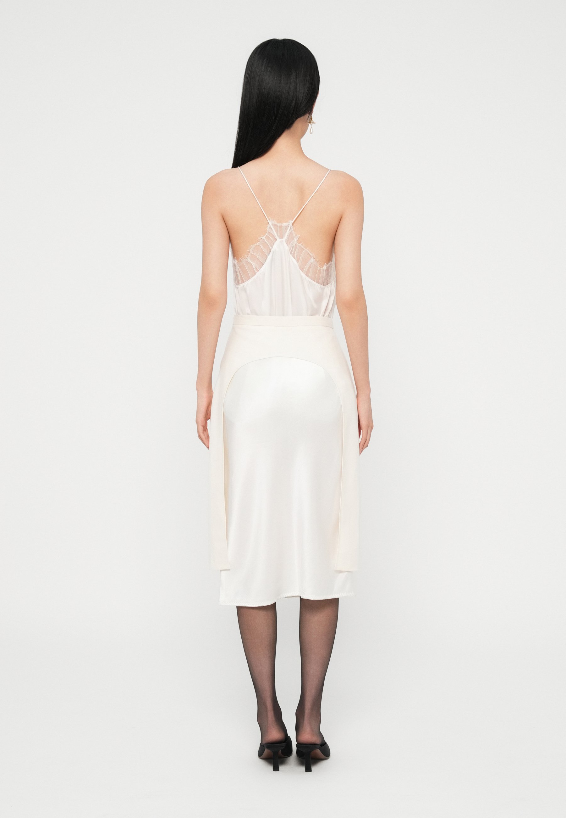 Anna October CAMILA MIDI - Pencil skirt - ivory/off-white