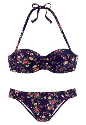 LASCANA, BÜGEL BANDEAU - Bikini - blau bedruckt