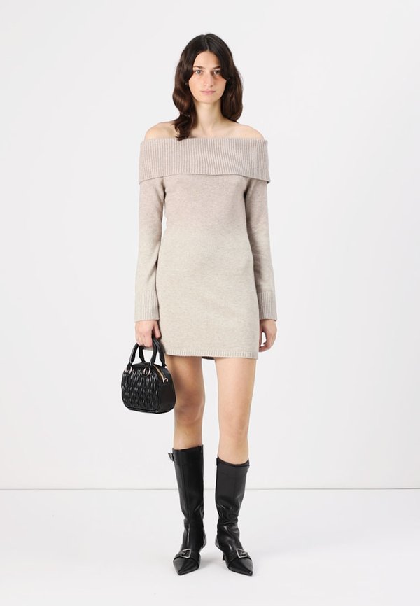 Off-the-Shoulder Skater Sweater Dress - Jumper dress4