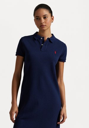 Cotton Mesh Polo Dress - Vapaa-ajan mekko - newport navy