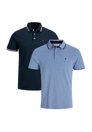 2ER PACK PAULOS SLIM FIT - Poloshirt - hellblau   dunkelblau