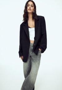 PULL&BEAR DOUBLE-BUTTON  - Blazer - black