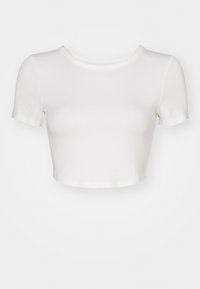 FITTED CROPPED - T-shirts - ivory