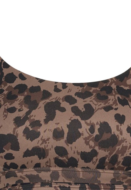 adidas Sujetador de sujeción ligera Optime Essentials Leopard — photo 6
