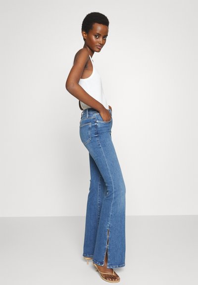FRAME LE HIGH FLARE MINI SLITS - Τζιν Bootcut - dark blue