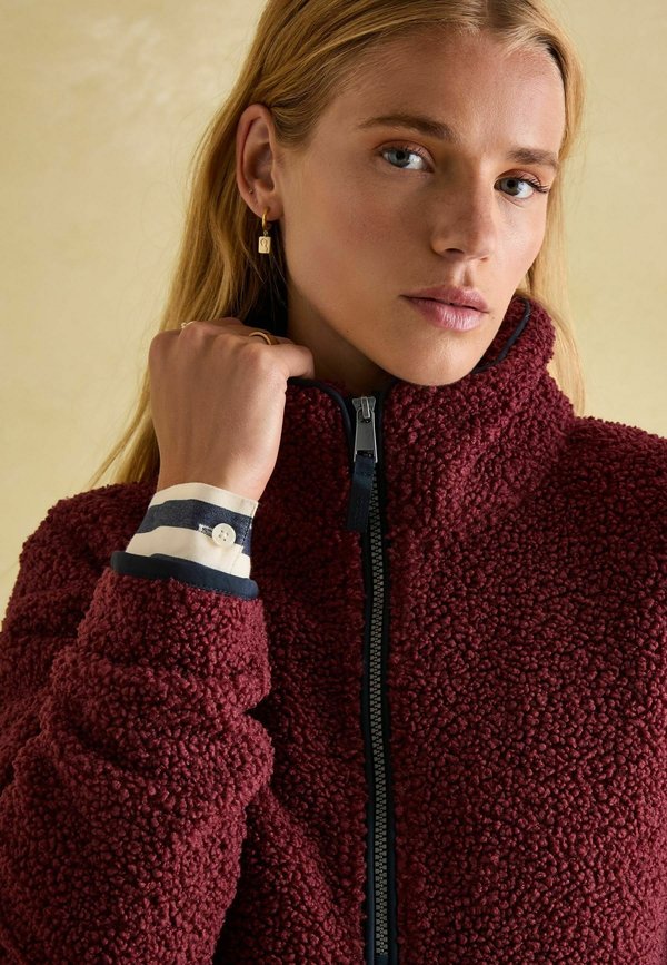 Fleecepullover - burgundy