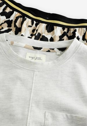 Next SHORT SLEEVE REGULAR FIT SET - Komplet pižame - leopard