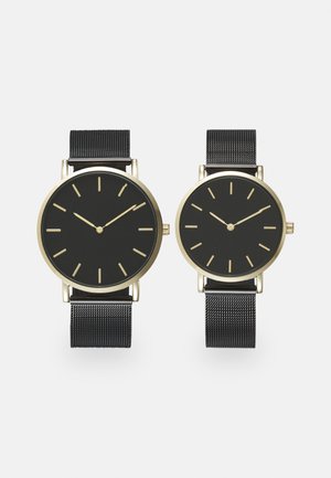 COUPLE WATCHES GIFT SET - Hodinky - black/gold-coloured