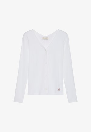 Calvin Klein Jeans, LABEL BUTTON - Μπλούζα με μακριά μανίκια - bright white