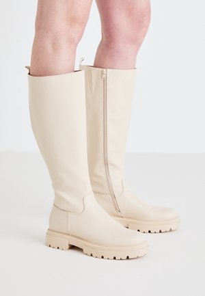 Kozačky na platformě - beige