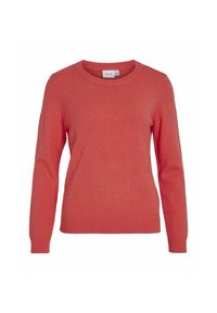VILA Strickpullover - coral