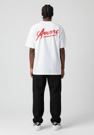 AMORE BACK PRINT HEAVYWEIGHT - Print T-shirt - white
