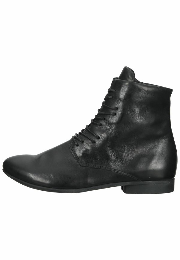 Schnürstiefelette - schwarz