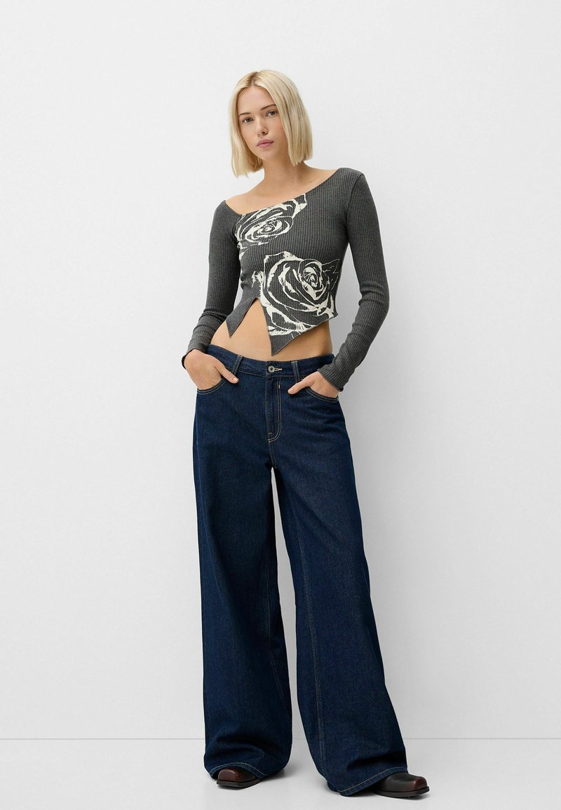 Bershka Longsleeve grijs