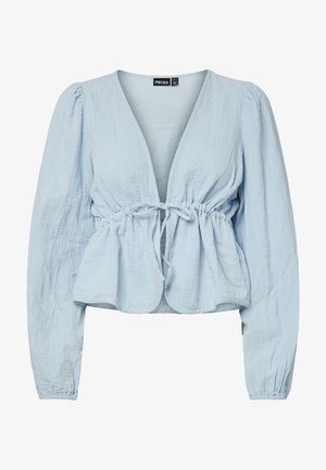 Pieces, PCSASTINA VNECK TIE - Camicetta - blue