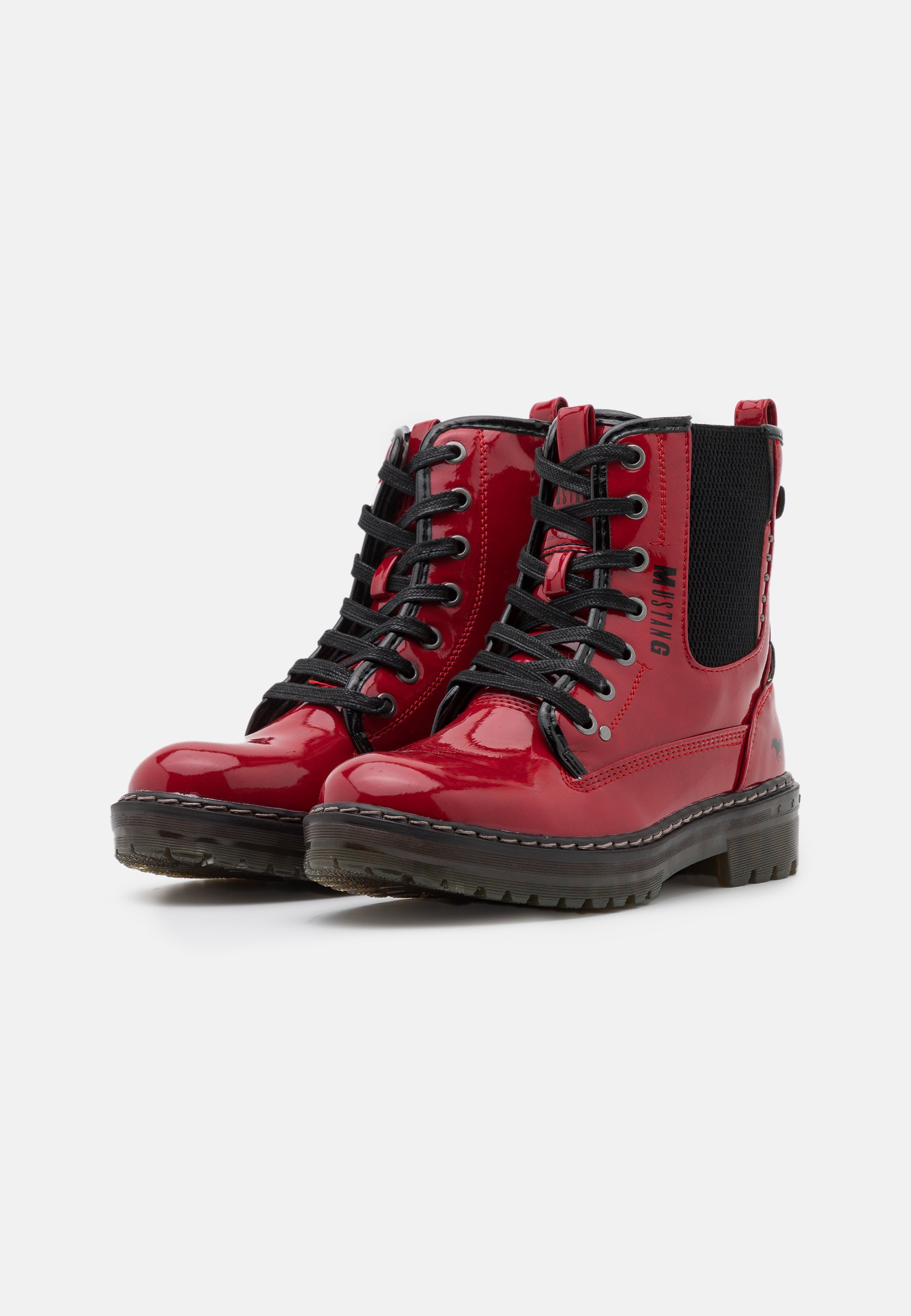 bottines mustang rouge