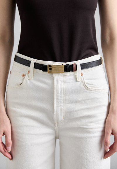 Bally OLLAM - Cinturón - black/russet/gold-coloured