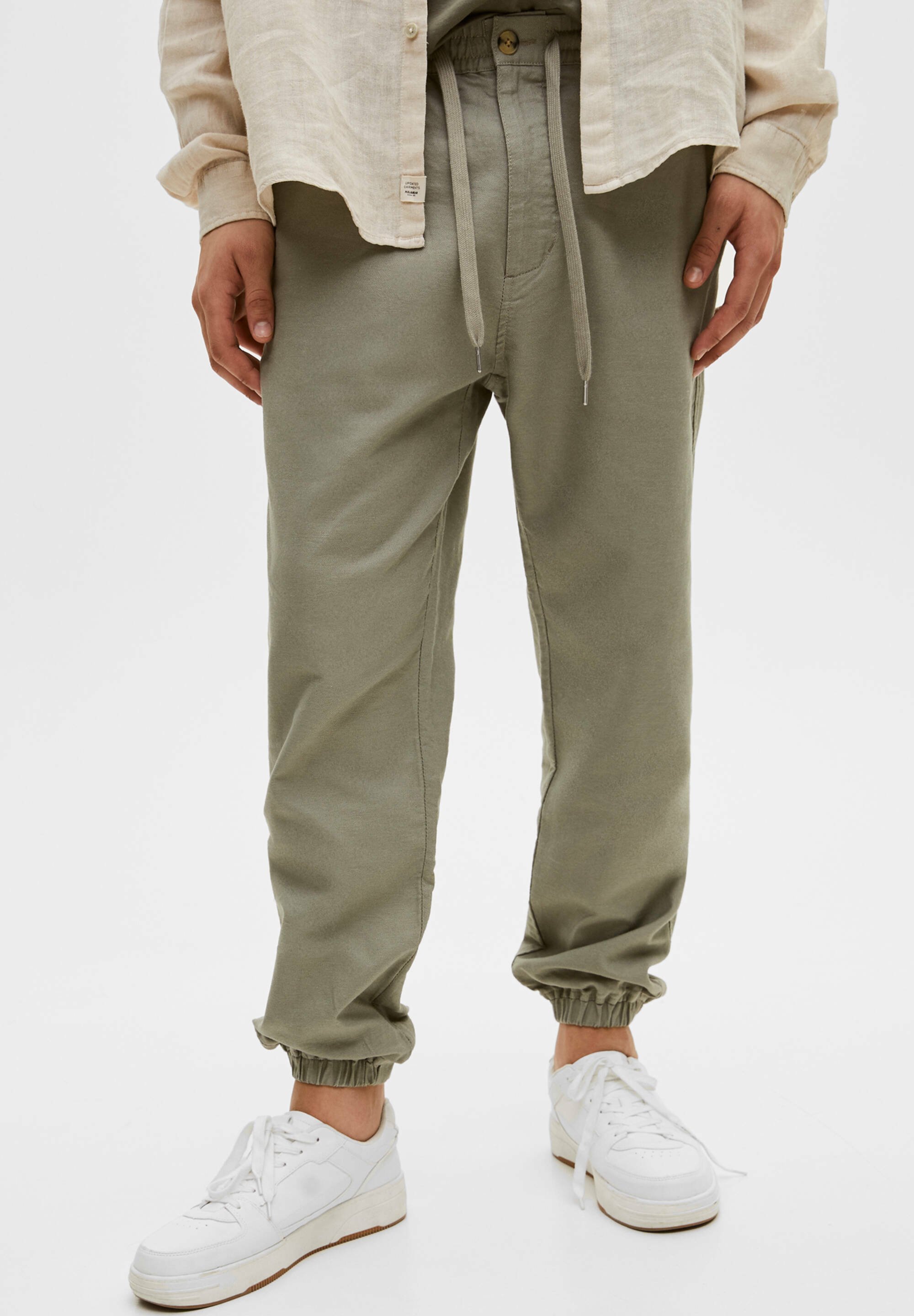 PULL\u0026BEAR Pantaloni - dark green/verde scuro - Zalando.it