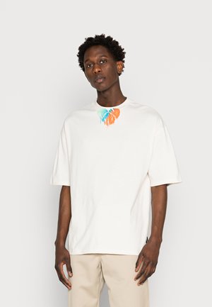 WAVE HEART GRAPHIC UNISEX - T-shirt con stampa - off white