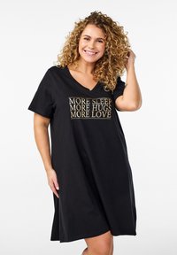 Zizzi Noćna košulja - black w more